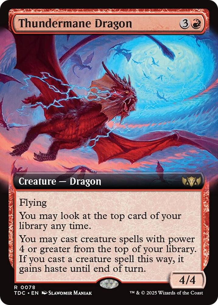 Thundermane Dragon (Extended Art) (78) [Tarkir: Dragonstorm Commander]