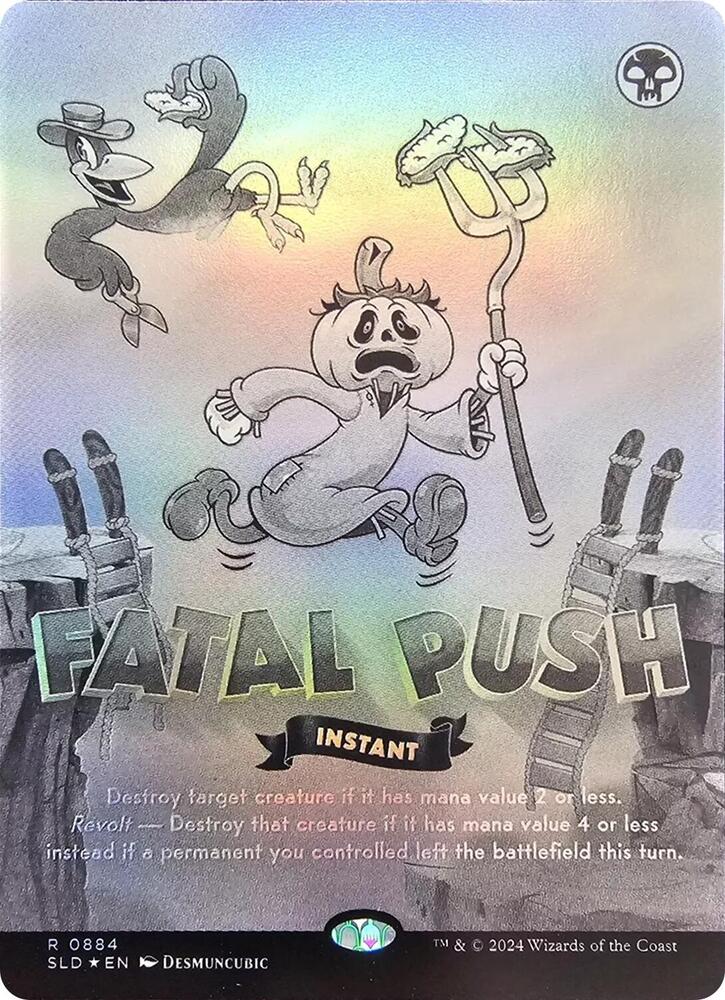 Fatal Push (0884) (Black & White Foil) [Secret Lair Drop]