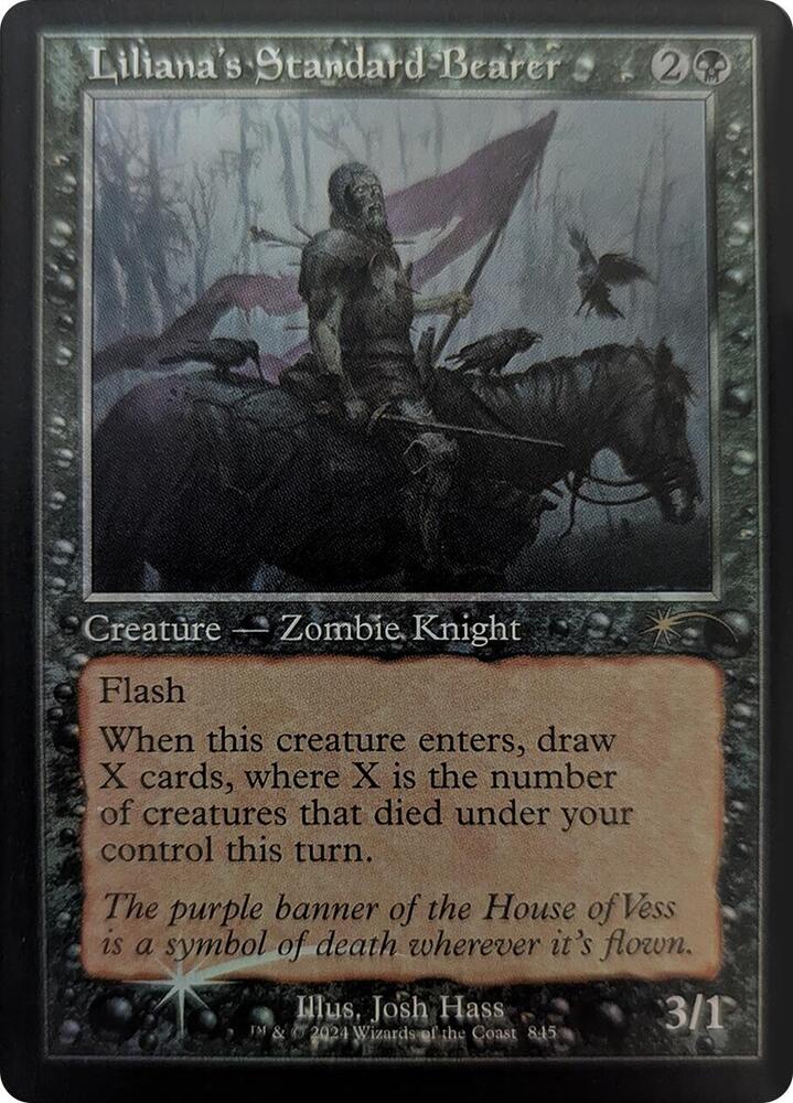 Liliana's Standard Bearer (Retro Frame) (845) [Secret Lair Drop]