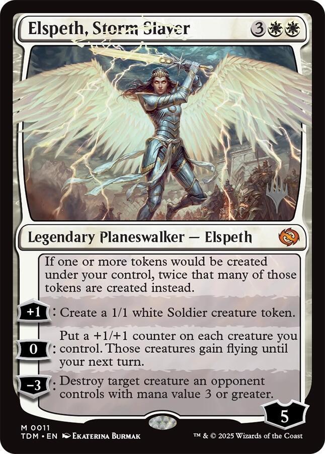 Elspeth, Storm Slayer (11) [Tarkir: Dragonstorm Promos]