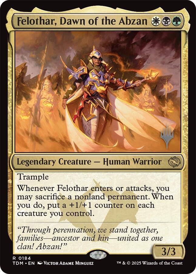Felothar, Dawn of the Abzan (184) [Tarkir: Dragonstorm Promos]