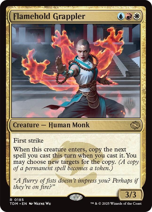 Flamehold Grappler (185) [Tarkir: Dragonstorm Promos]