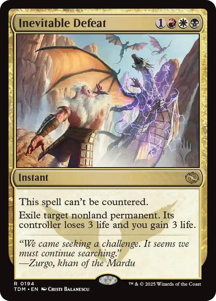Inevitable Defeat (194) [Tarkir: Dragonstorm Promos]