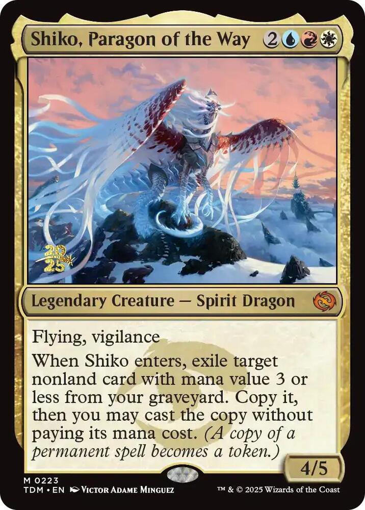 Shiko, Paragon of the Way (223) [Prerelease Cards]