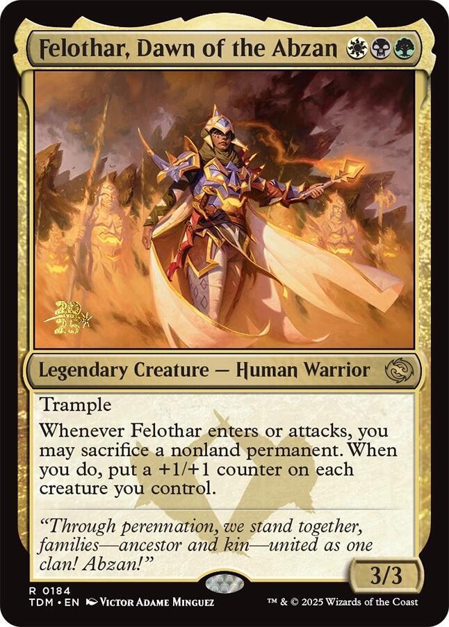 Felothar, Dawn of the Abzan (184) [Prerelease Cards]