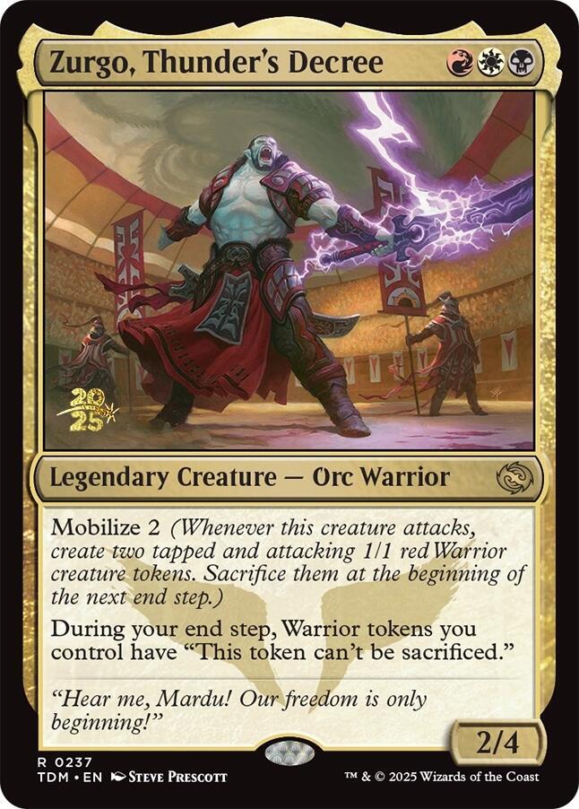 Zurgo, Thunder's Decree (237) [Prerelease Cards]