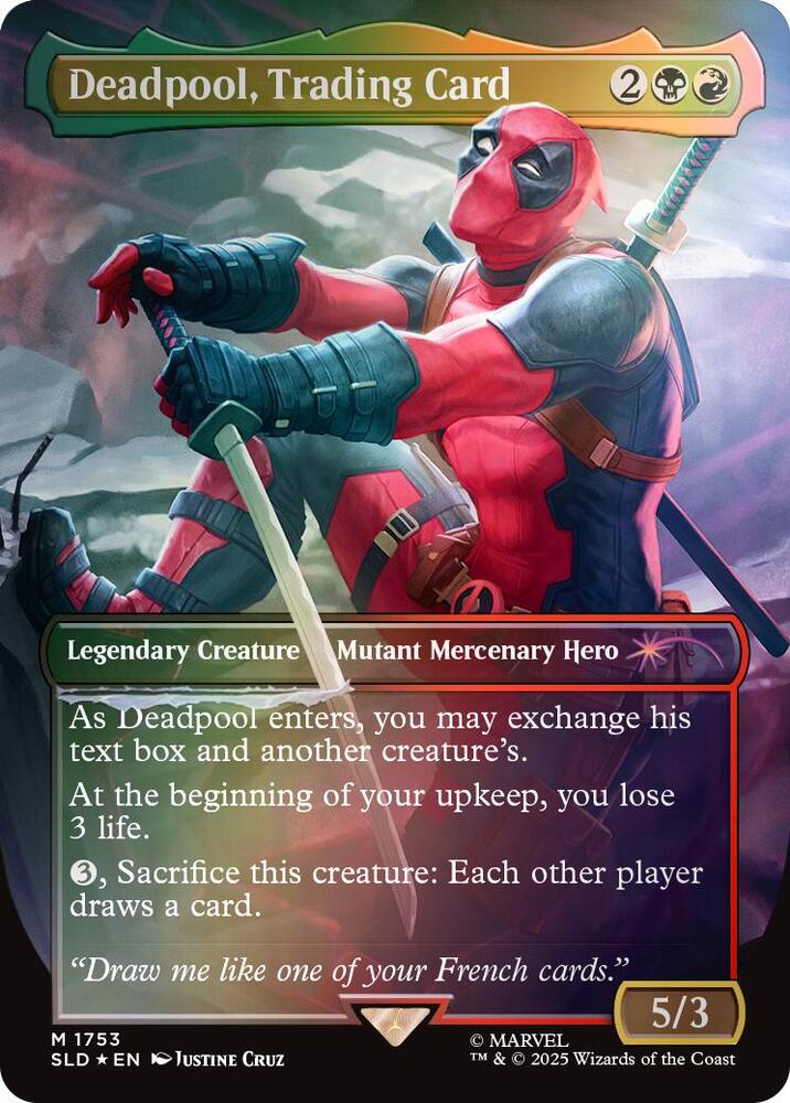 Deadpool, Trading Card (1753) (Rainbow Foil) [Secret Lair Drop]