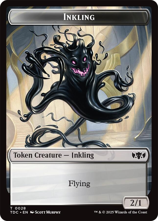 Inkling // Bird Double-Sided Token (28 // 2) [Tarkir: Dragonstorm Commander]