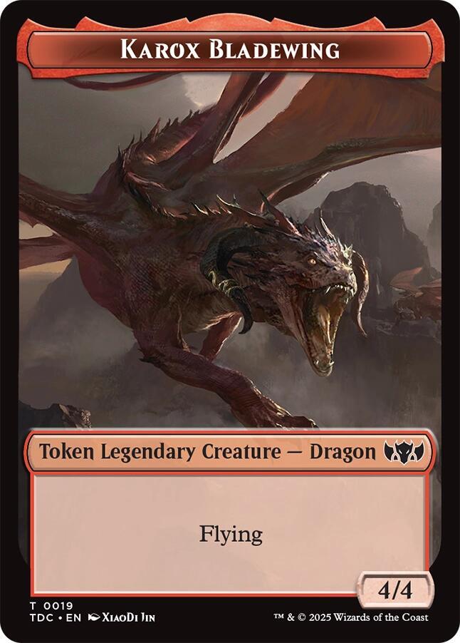 Karox Bladewing // Copy Double-Sided Token (19 // 1) [Tarkir: Dragonstorm Commander]
