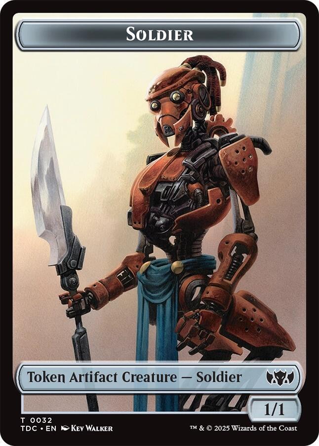 Soldier (0032) // Copy Double-Sided Token (32 // 1) [Tarkir: Dragonstorm Commander]