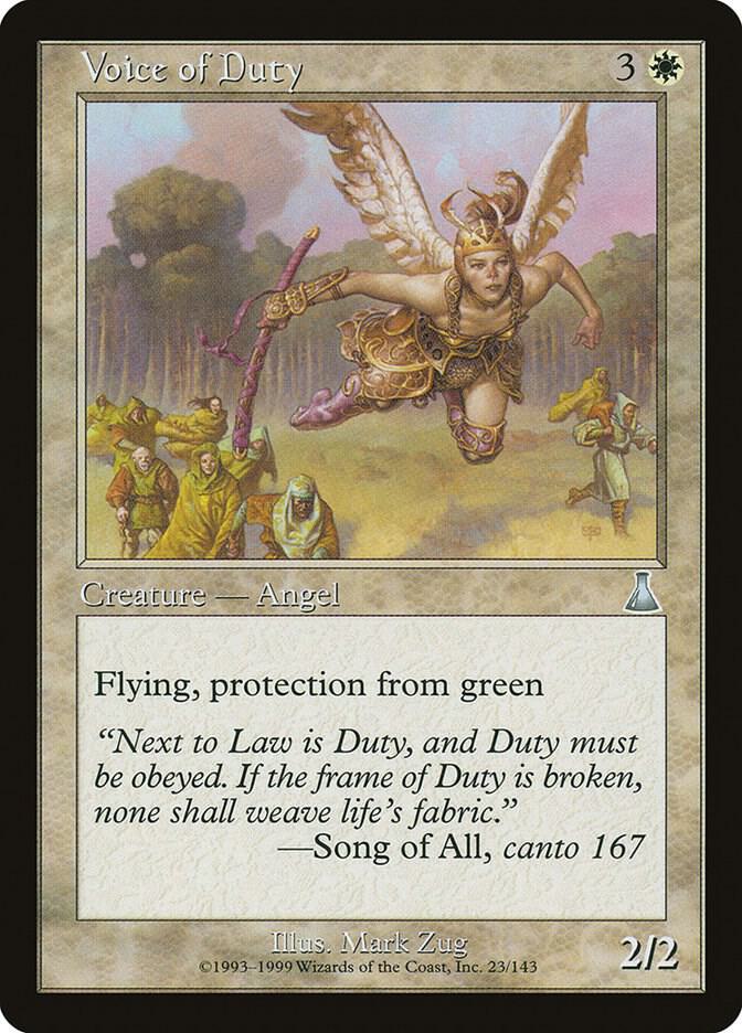Voice of Duty (23) [Urza's Destiny]