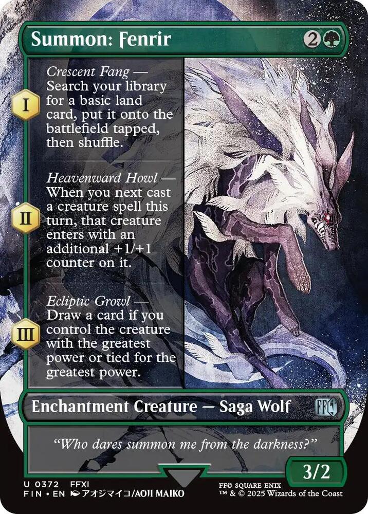Summon: Fenrir (Borderless) (372) [Final Fantasy]