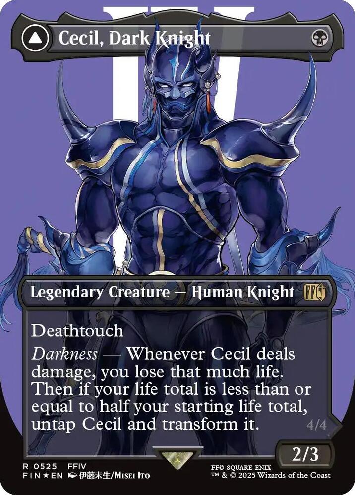 Cecil, Dark Knight (Borderless) (Surge Foil) (525) [Final Fantasy]