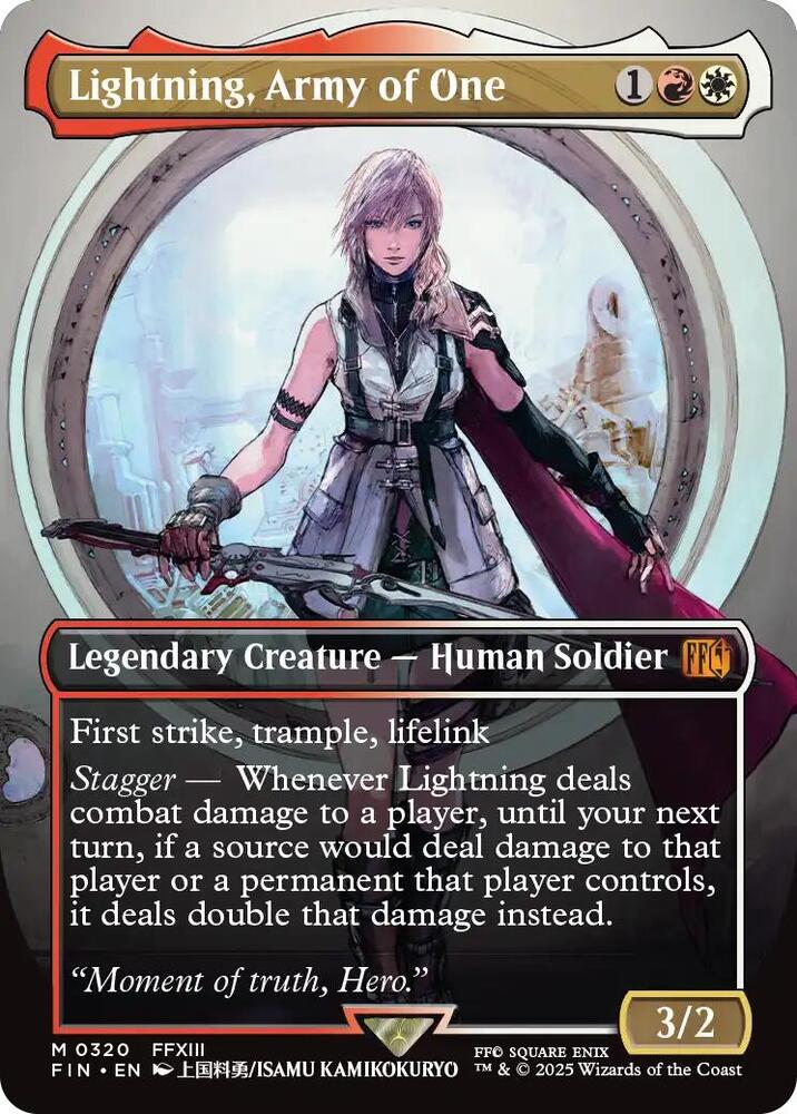 Lightning, Army of One (0320) (Borderless) [Final Fantasy]