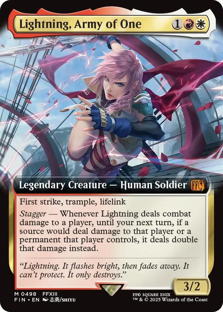 Lightning, Army of One (Extended Art) (498) [Final Fantasy]