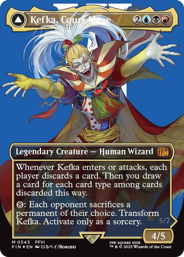 Kefka, Court Mage (0543) (Borderless) (Surge Foil) [Final Fantasy]