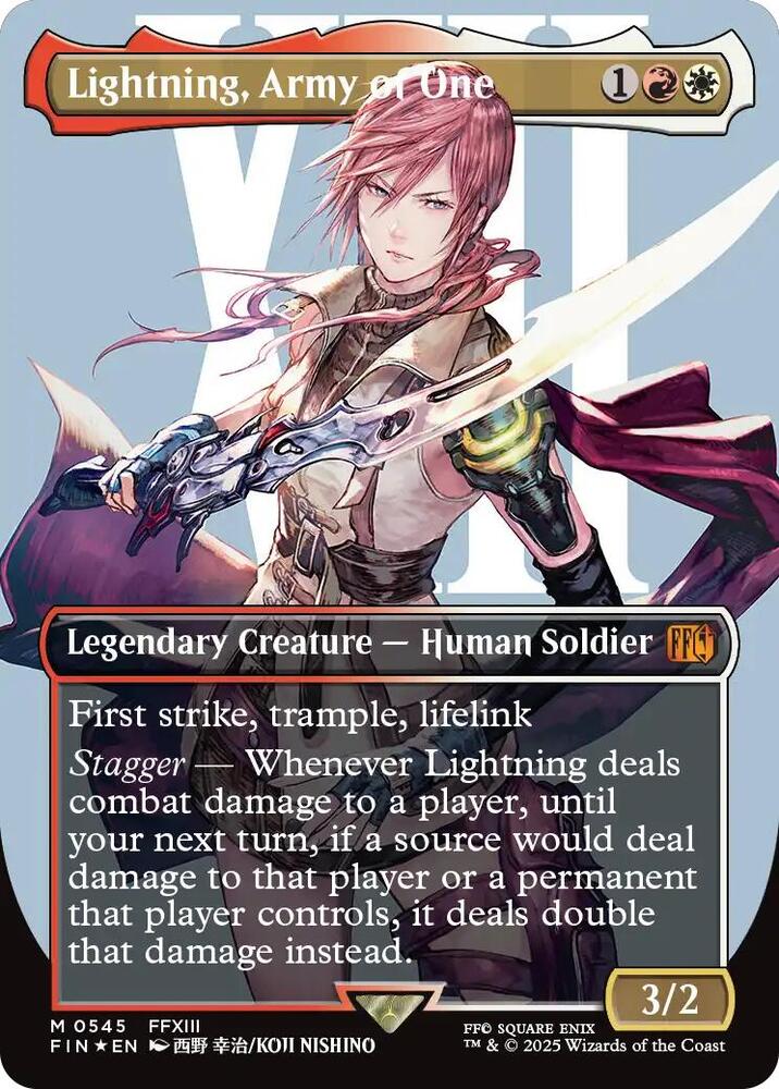 Lightning, Army of One (0545) (Borderless) (Surge Foil) [Final Fantasy]