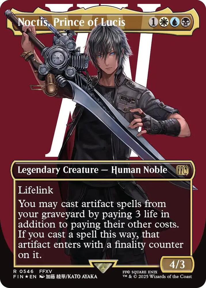 Noctis, Prince of Lucis (Borderless) (Surge Foil) (546) [Final Fantasy]