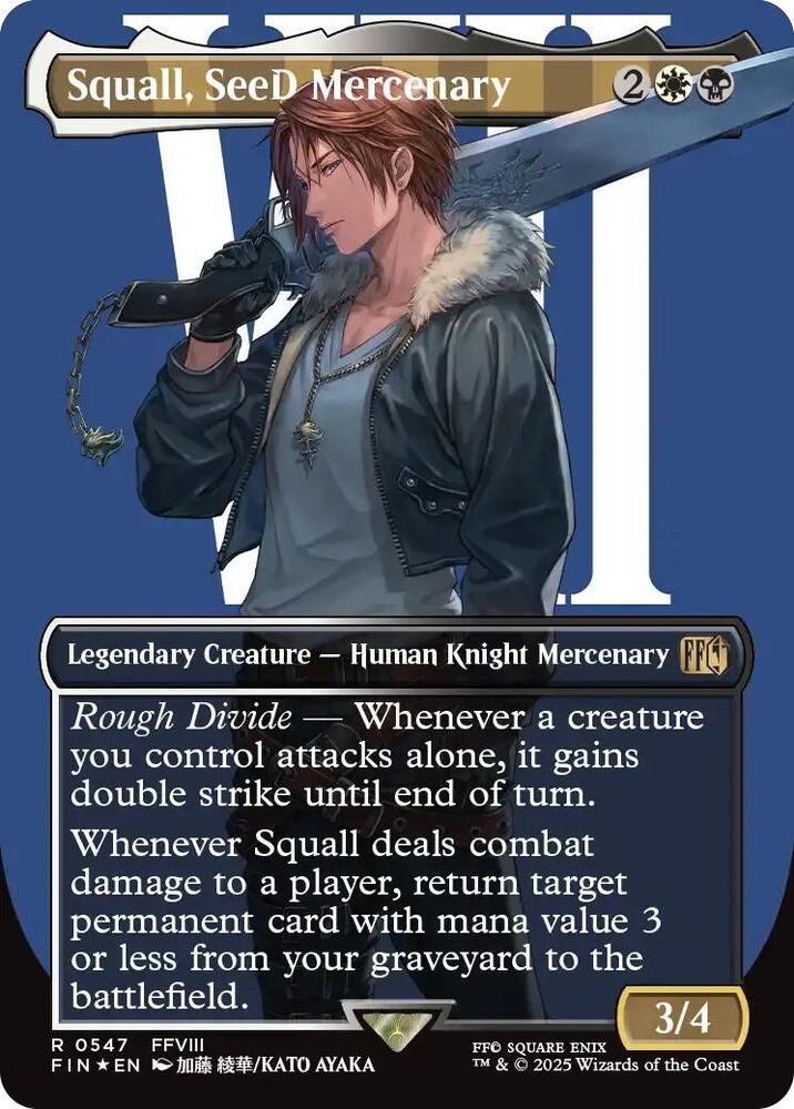 Squall, SeeD Mercenary (Borderless) (Surge Foil) (547) [Final Fantasy]