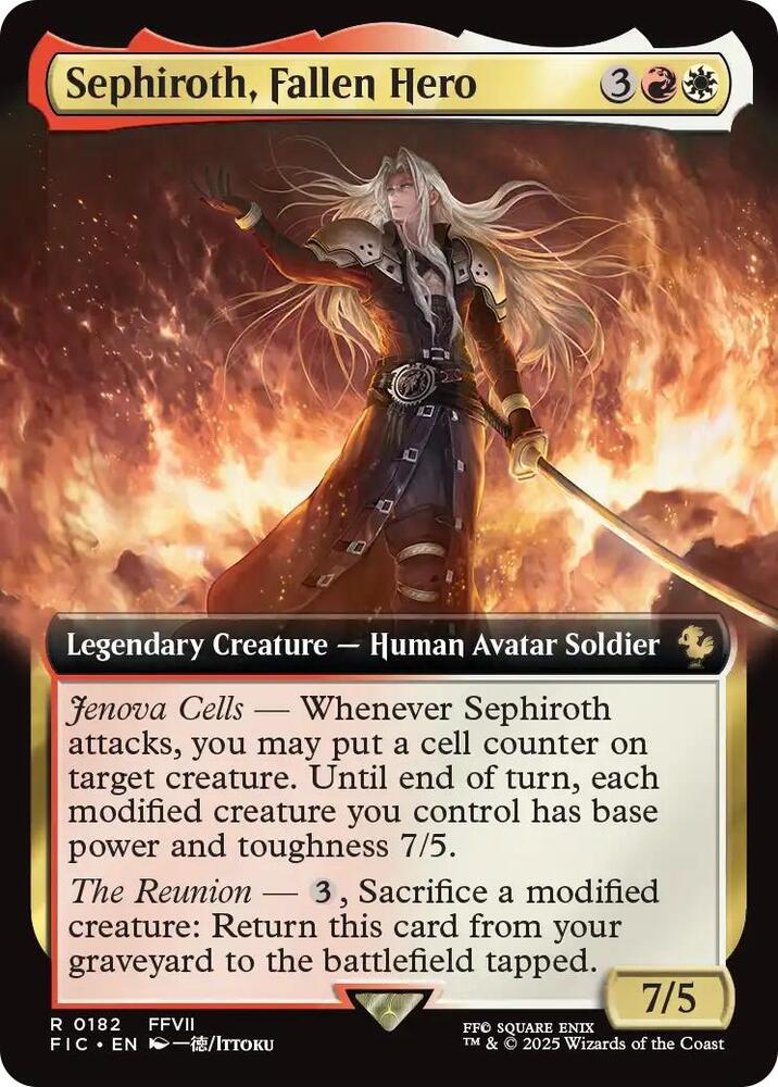 Sephiroth, Fallen Hero (Extended Art) (182) [Final Fantasy Commander]