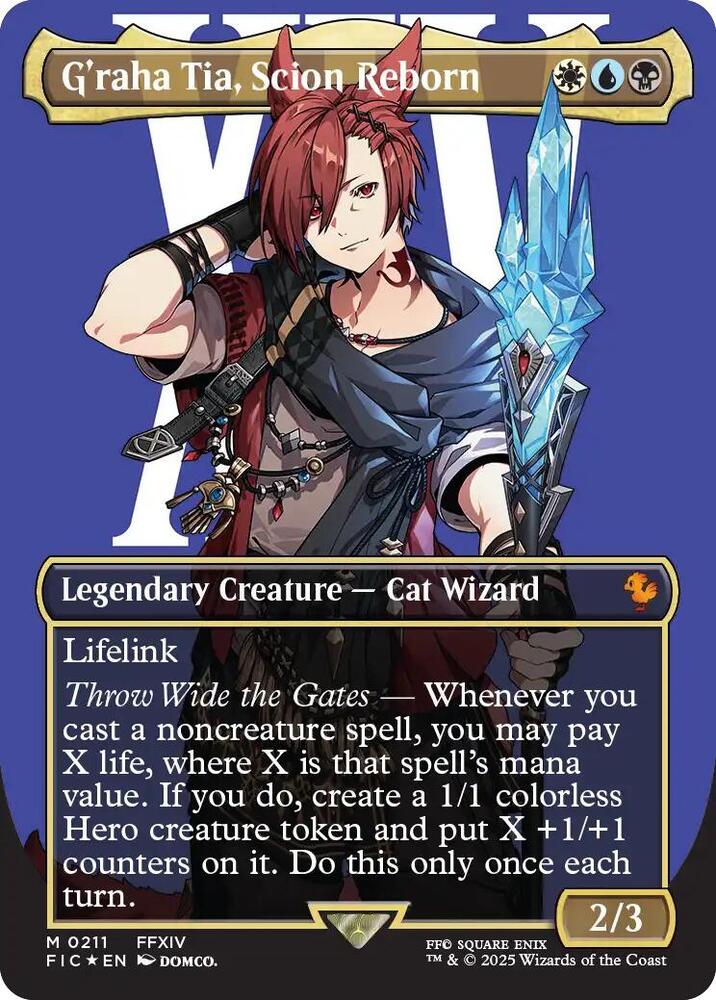 G'raha Tia, Scion Reborn (Borderless) (Surge Foil) (211) [Final Fantasy Commander]