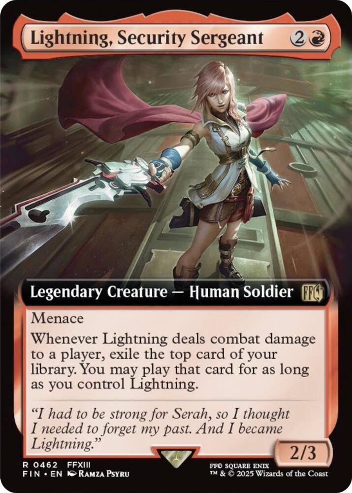 Lightning, Security Sergeant (Extended Art) (462) [Final Fantasy]