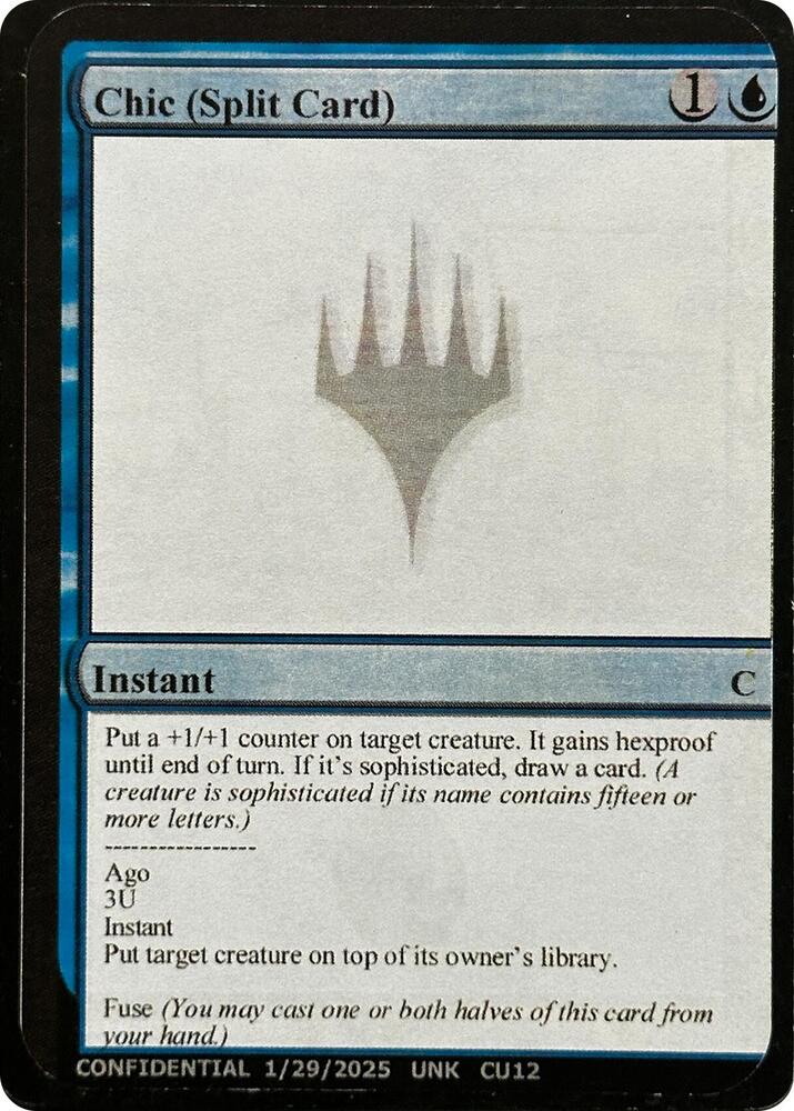 Chic (Split Card) [Un-Known Event Playtest Cards]