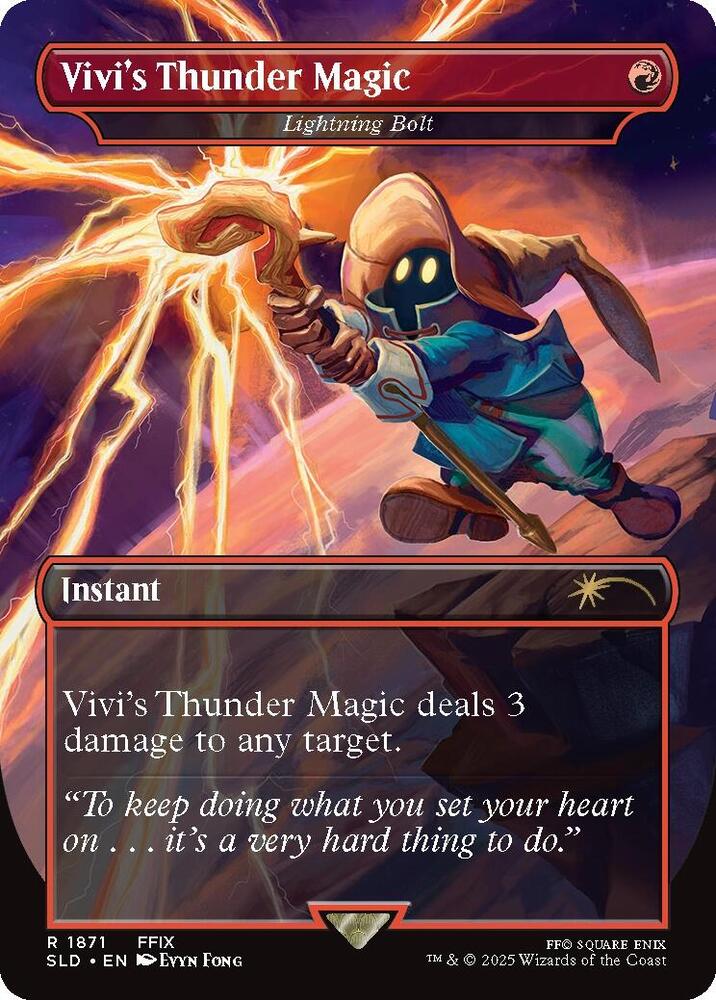 Vivi's Thunder Magic - Lightning Bolt (1871) [Secret Lair Drop]