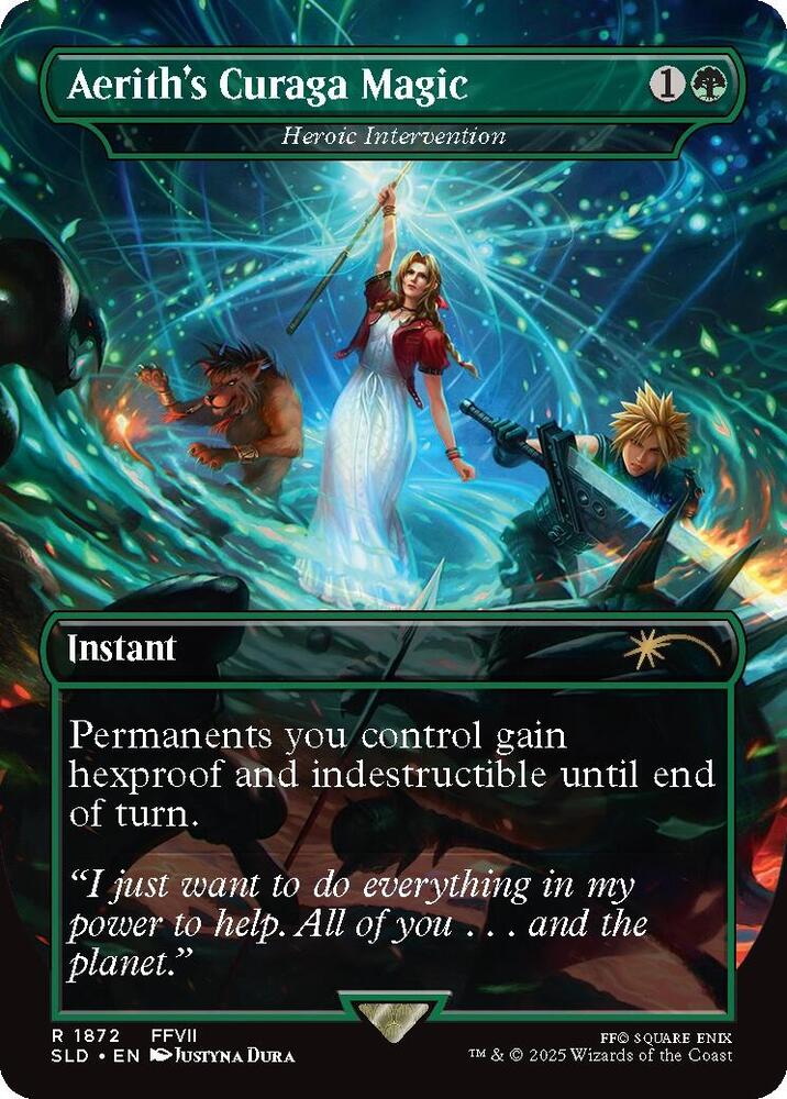 Aerith's Curaga Magic - Heroic Intervention (1872) [Secret Lair Drop]