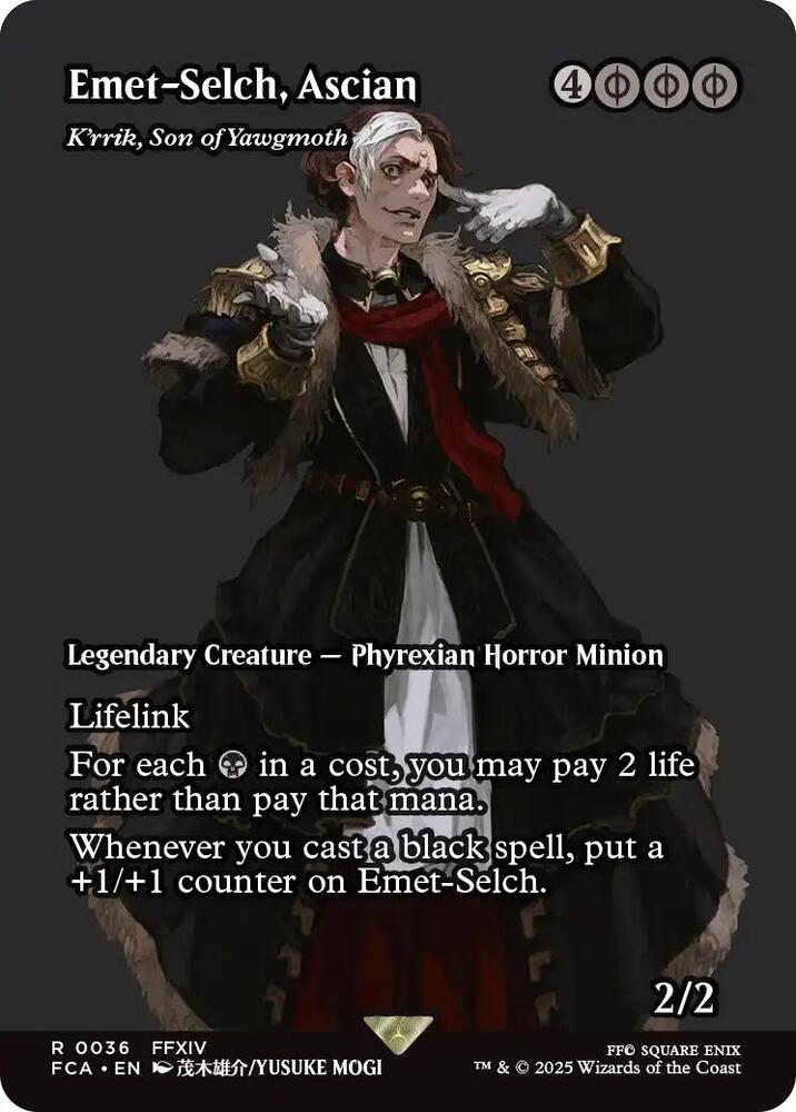 Emet-Selch, Ascian - K'rrik, Son of Yawgmoth (Showcase) (36) [Final Fantasy: Through the Ages]