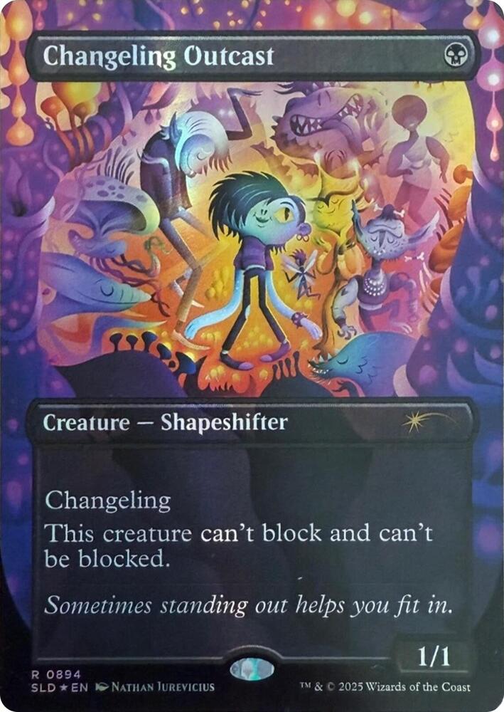 Changeling Outcast (Rainbow Foil) (894) [Secret Lair Drop]