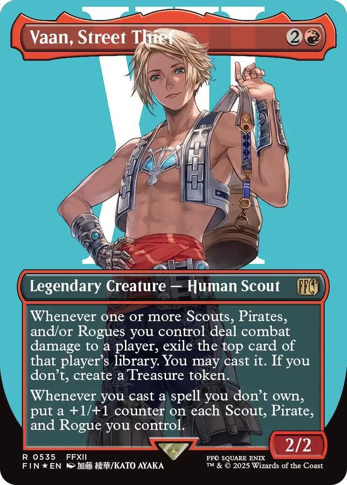 Vaan, Street Thief (Borderless) (Surge Foil) (535) [Final Fantasy]