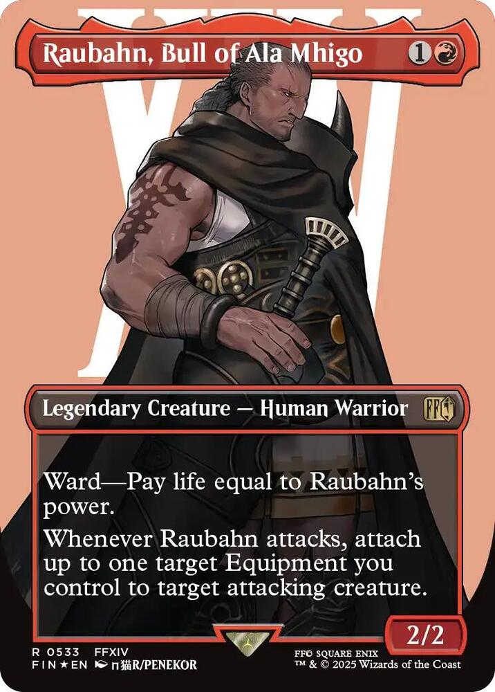 Raubahn, Bull of Ala Mhigo (Borderless) (Surge Foil) (533) [Final Fantasy]