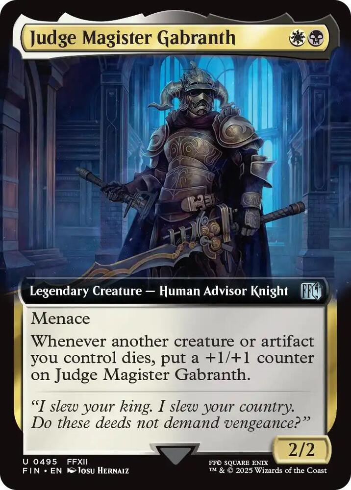 Judge Magister Gabranth (Extended Art) (495) [Final Fantasy]