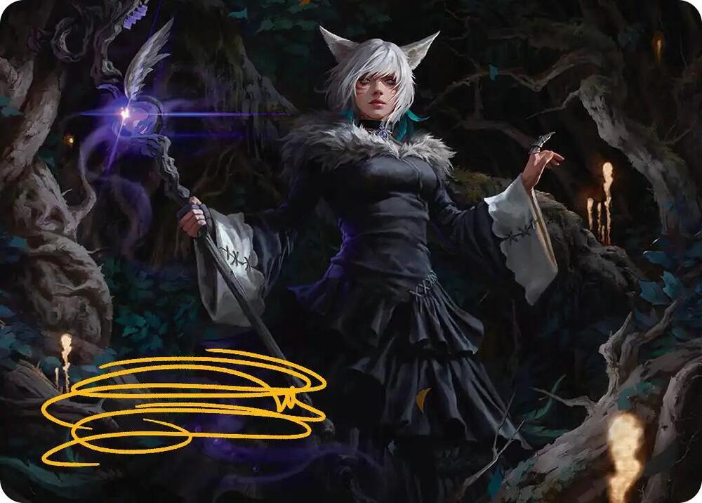 Y'shtola, Night's Blessed Art Card (21) (Gold-Stamped Signature) [Final Fantasy Art Series]