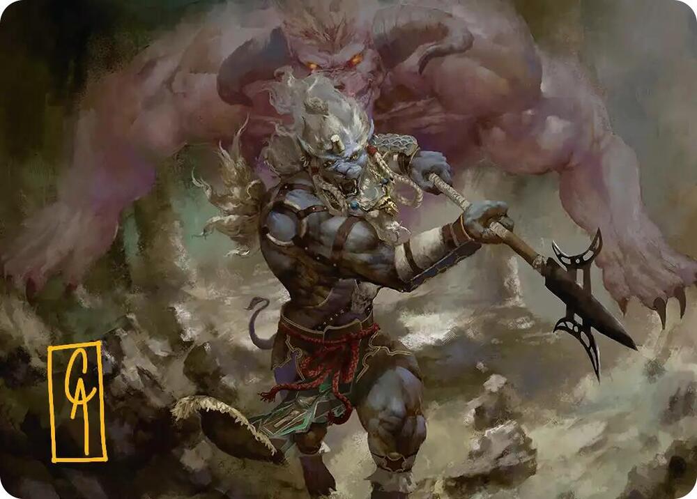 Kimahri, Valiant Guardian Art Card (Gold-Stamped Signature) (29) [Final Fantasy Art Series]