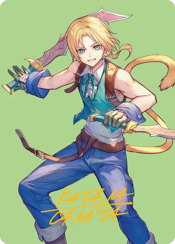 Zidane, Tantalus Thief Art Card (Gold-Stamped Signature) (49) [Final Fantasy Art Series]