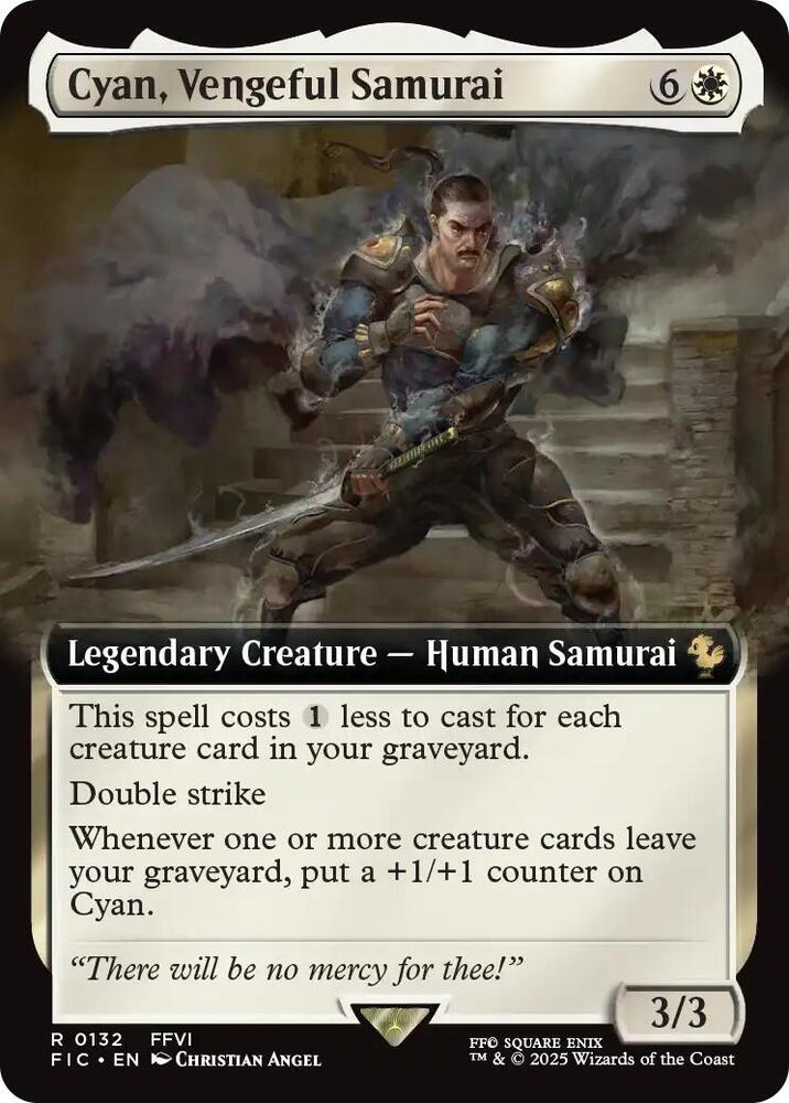 Cyan, Vengeful Samurai (Extended Art) (132) [Final Fantasy Commander]