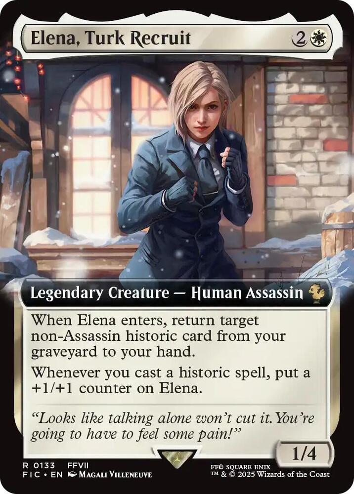 Elena, Turk Recruit (Extended Art) (133) [Final Fantasy Commander]