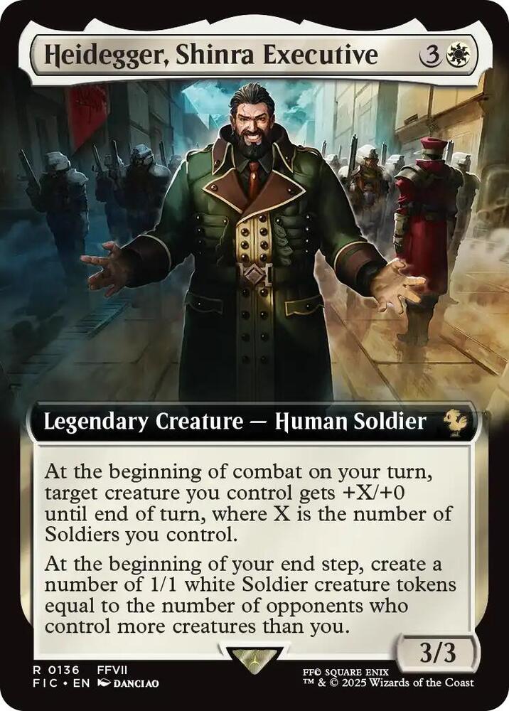 Heidegger, Shinra Executive (Extended Art) (136) [Final Fantasy Commander]