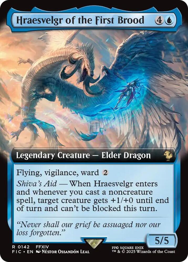 Hraesvelgr of the First Brood (Extended Art) (142) [Final Fantasy Commander]