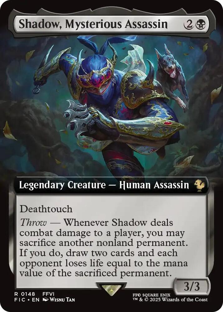 Shadow, Mysterious Assassin (Extended Art) (148) [Final Fantasy Commander]