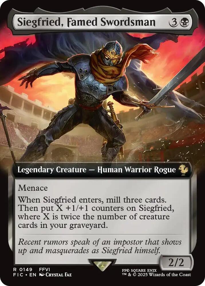 Siegfried, Famed Swordsman (Extended Art) (149) [Final Fantasy Commander]