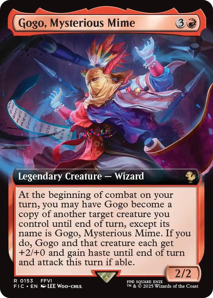 Gogo, Mysterious Mime (Extended Art) (153) [Final Fantasy Commander]
