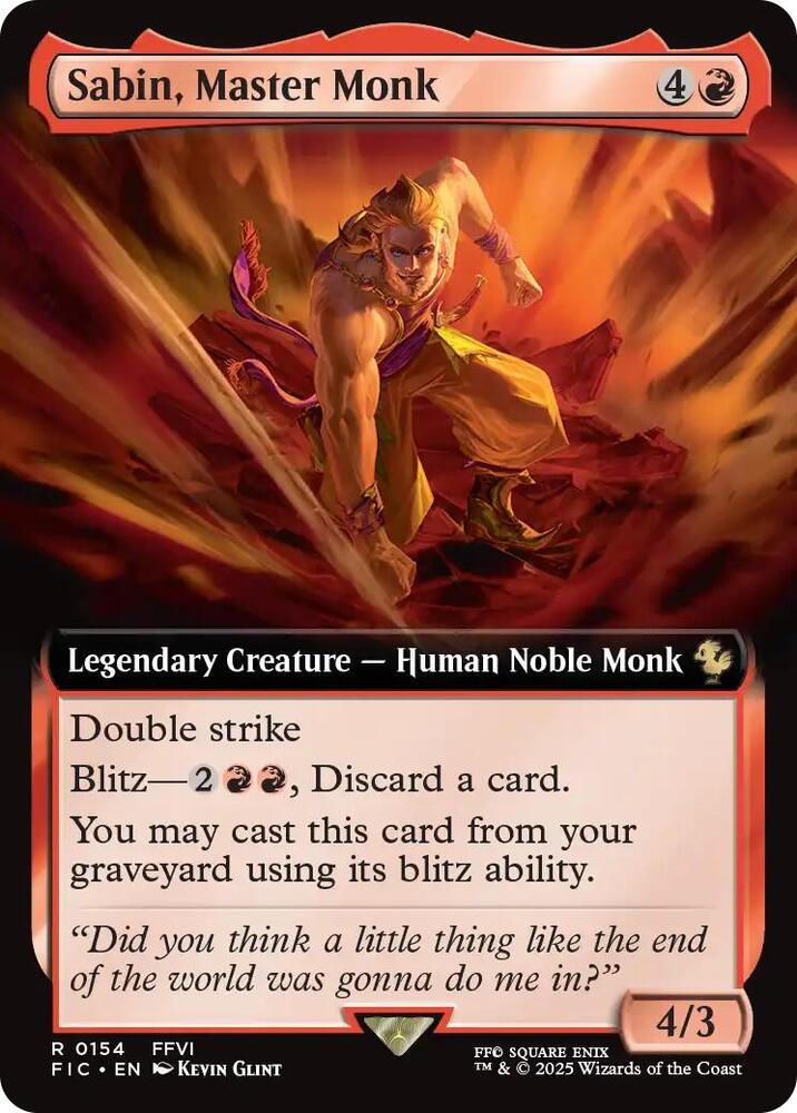 Sabin, Master Monk (Extended Art) (154) [Final Fantasy Commander]