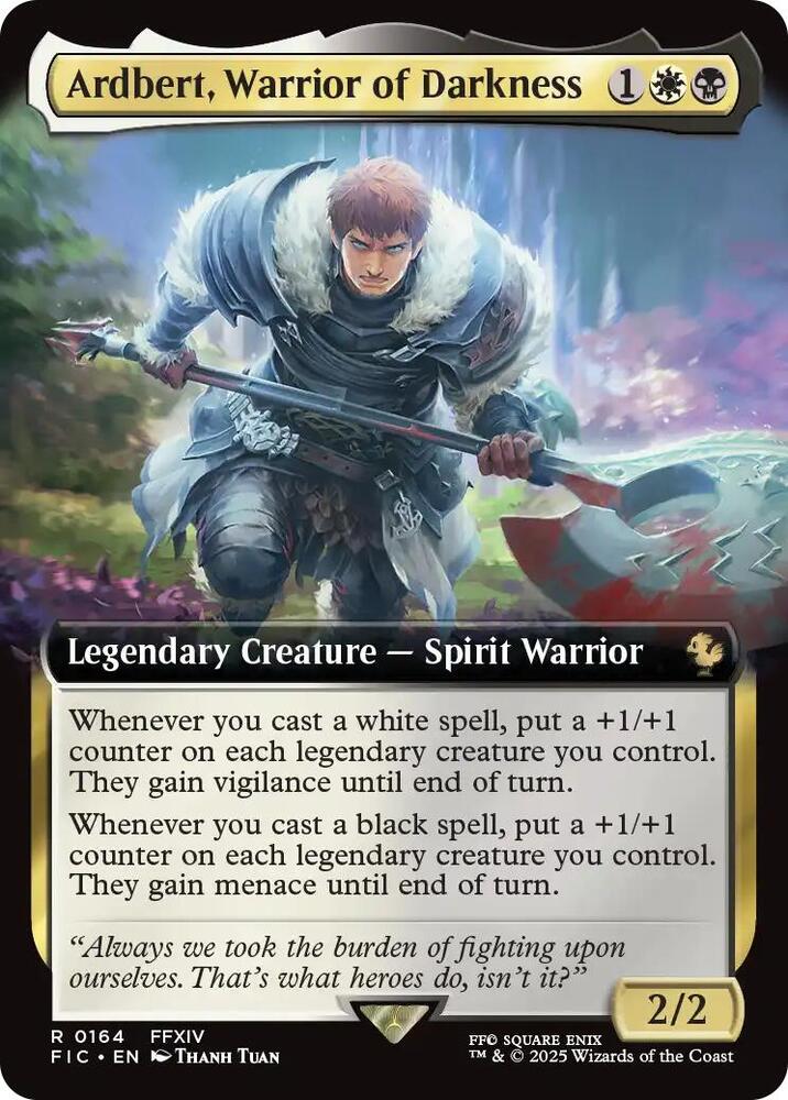 Ardbert, Warrior of Darkness (Extended Art) (164) [Final Fantasy Commander]