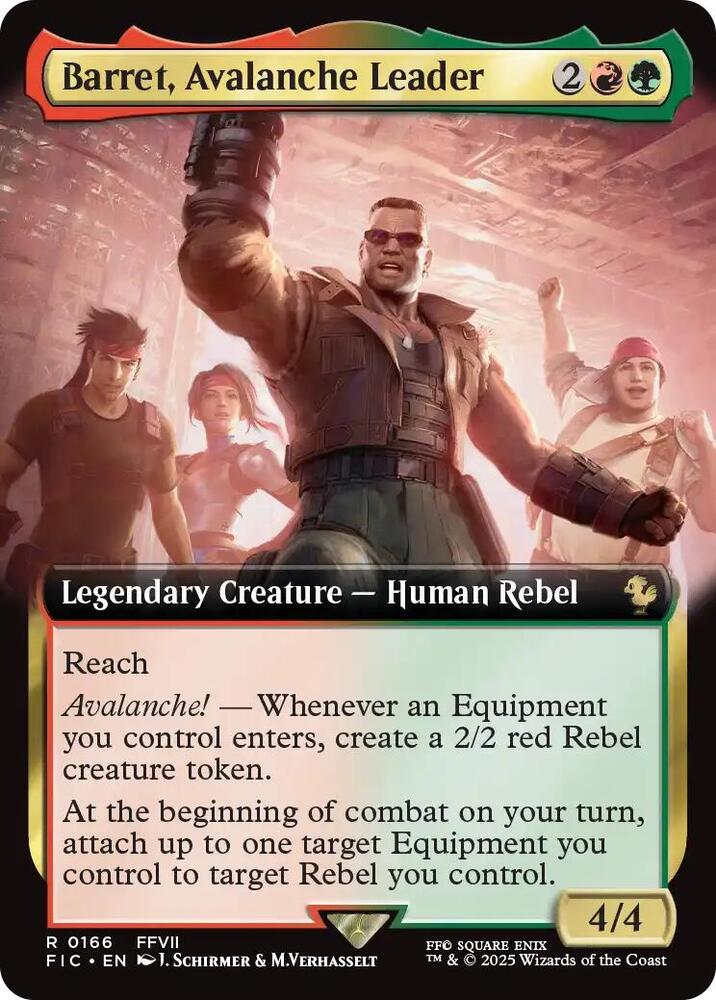 Barret, Avalanche Leader (Extended Art) (166) [Final Fantasy Commander]