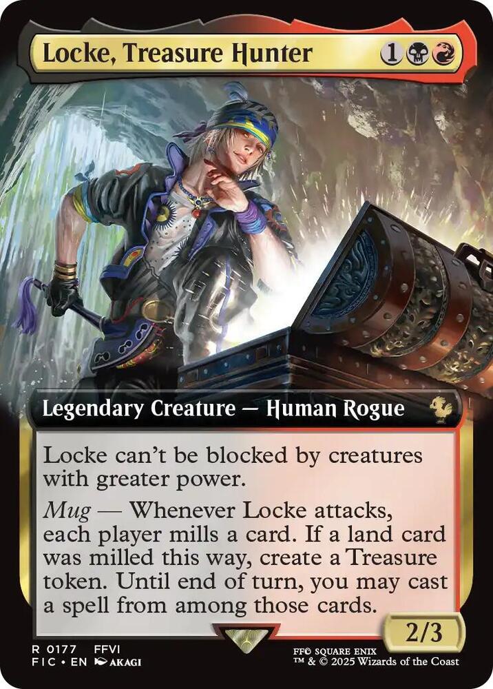 Locke, Treasure Hunter (Extended Art) (177) [Final Fantasy Commander]