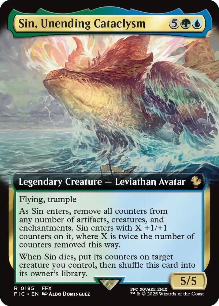 Sin, Unending Cataclysm (Extended Art) (185) [Final Fantasy Commander]