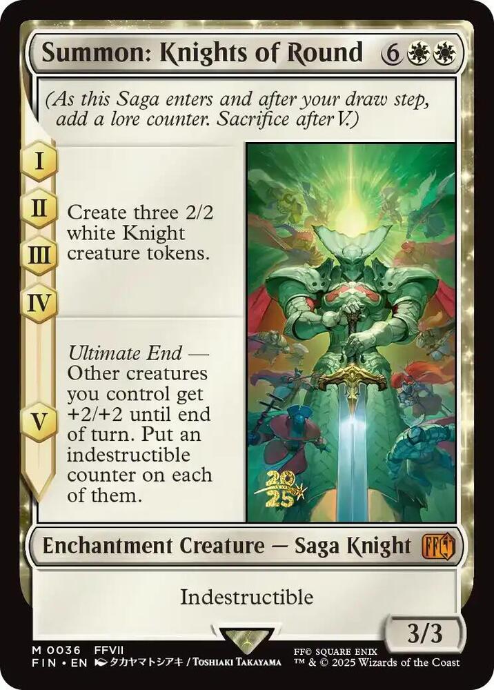 Summon: Knights of Round (36) [Prerelease Cards]